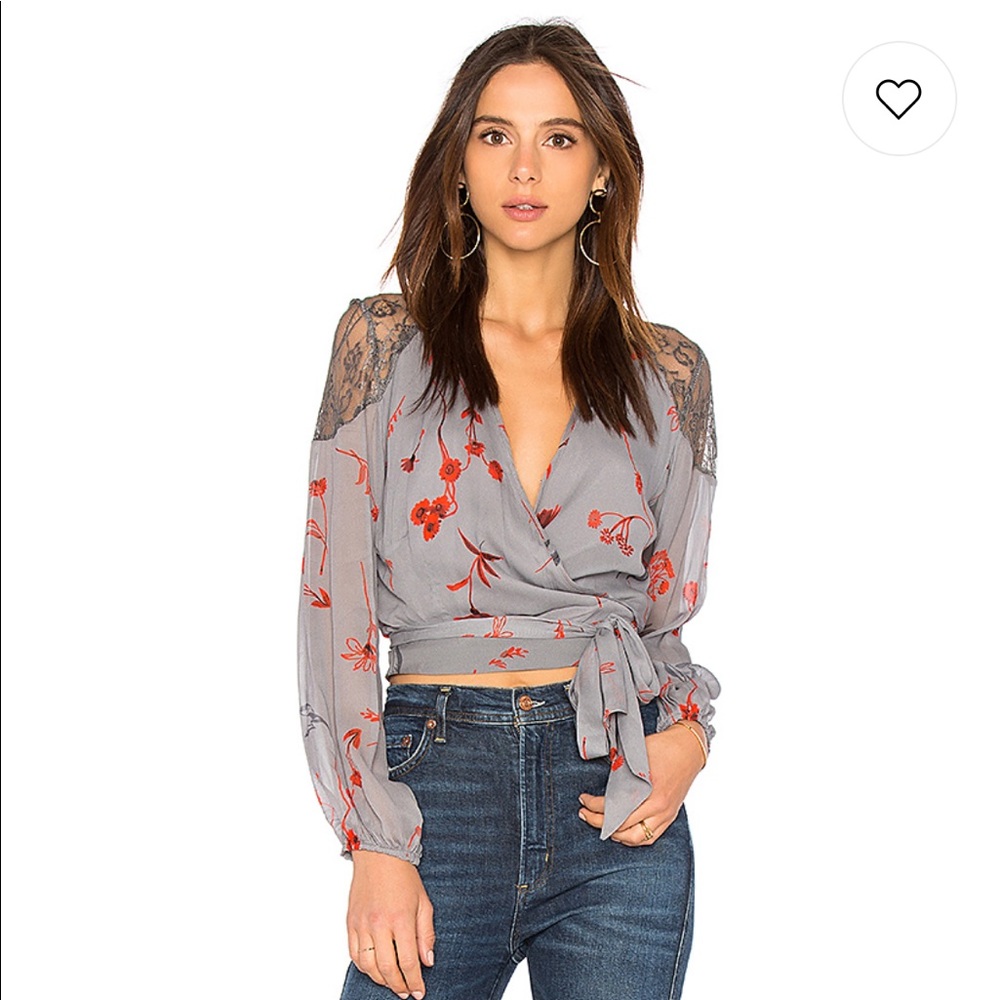 Karina Grimaldi Floral wrap top